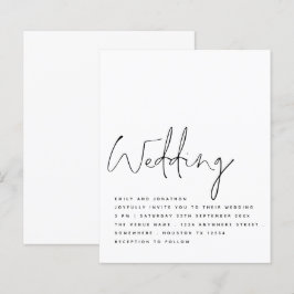 Bjudningsinbjudan till Eleganten BUDGET Black Whit