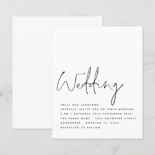 Bjudningsinbjudan till Eleganten BUDGET Black Whit
