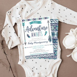 Bjudpivar Äventyr Boy Baby Shower-inbjudan Inbjudningar