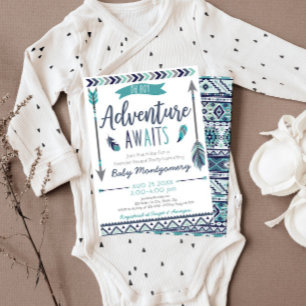 Bjudpivar Äventyr Boy Baby Shower-inbjudan Inbjudningar