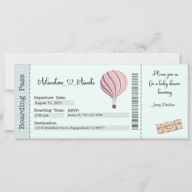 Bjukbildsinbjudan, Äventyr väntar Inbjudningar (Framsida)