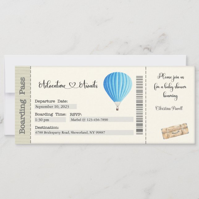 Bjukbildsinbjudan, Äventyr väntar Inbjudningar (Framsida)