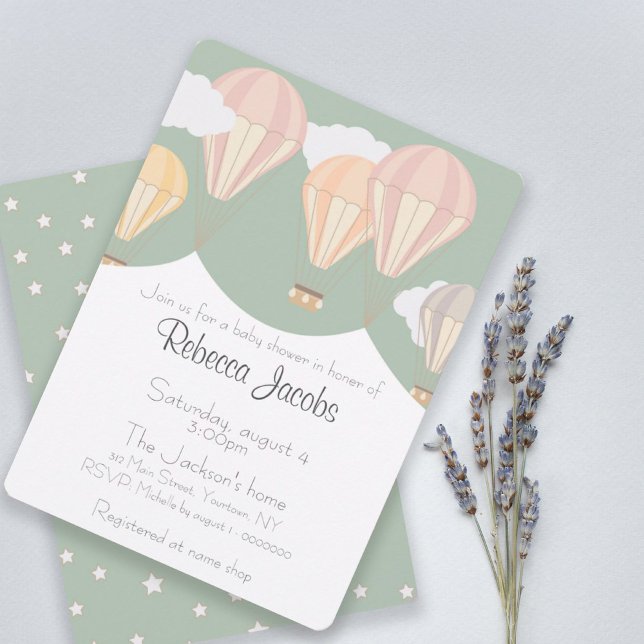 Bjukbildsinbjudan med giftiga luftballonger inbjudningar (Skapare uppladdad)