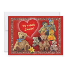 Bjukbildsinbjudan med Nallar