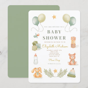Bjukinbjudan till Baby Leksak-babykläder för cute- Inbjudningar
