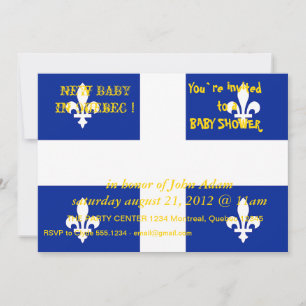 Bjukskidinbjudan med Flagga av Quebec Inbjudningar
