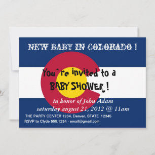 Bjukstöldsinbjudan med Flagga av Colorado Inbjudningar