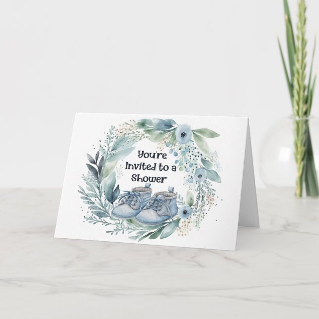 Bjukstöldsinbjudan till en pojke tack kort (Framsida)