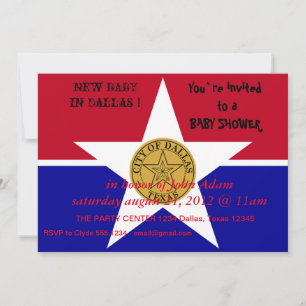 Bjukstöldsinbjudan till Flagga av Dallas Inbjudningar