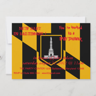 Bjukstöldsinbjudan till Flagga i Baltimore City Inbjudningar