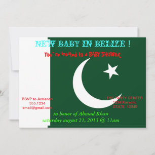 Bjukstöldsinbjudan till Flagga i Pakistan Inbjudningar