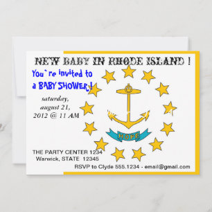 Bjukstöldsinbjudan till Flagga i Rhode island Inbjudningar