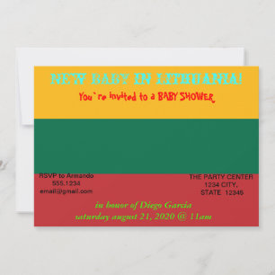 Bjukstöldsinbjudan till Litauens Flagga Inbjudningar