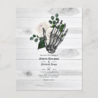 Bjullbjudan Rustic White Blommigt Gothic Wedding