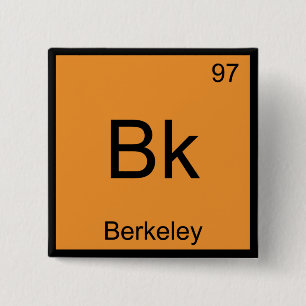 Bk - Berkeley Chemistry Inslag Symbol California Knapp