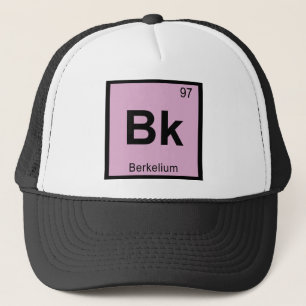Bk - Berkelium Kemi Periodiska Systemet Symbol Truckerkeps