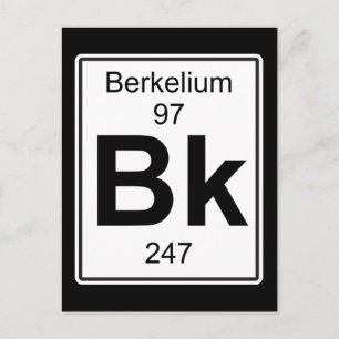 Bk - Berkelium Vykort