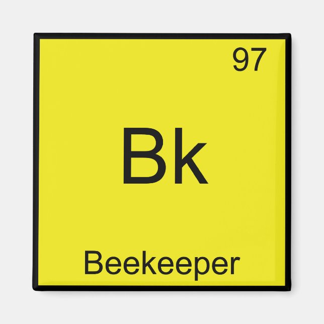 BK - Biodling Funny Chemistry Inslag Symbol Tee Magnet (Framsidan)
