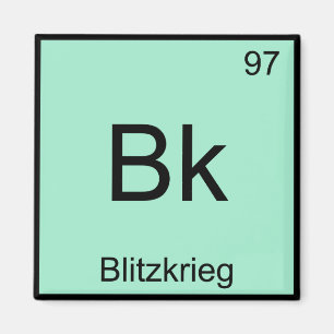 Bk - Blitzkrieg Chemistry Inslag Symbol WW2 Te Magnet