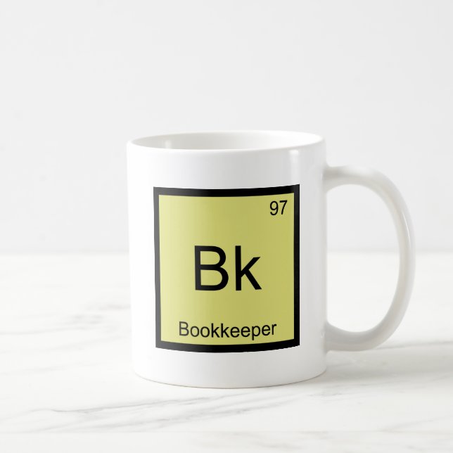 Bk - Bokföringskemi Element Symbol T-Shirt Kaffemugg (Höger)