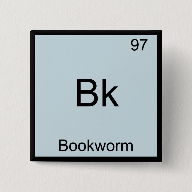 Bk - Bookworm Funny Chemistry Inslag Symbol Tee Knapp (Framsida)