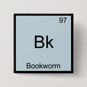 Bk - Bookworm Funny Chemistry Inslag Symbol Tee Knapp