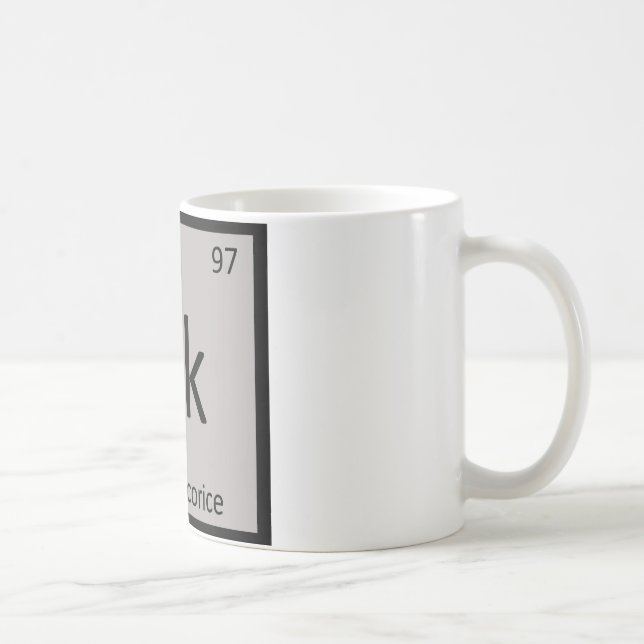Bk - Svart Lakrits Kemisk Periodiska Systemet Kaffemugg (Höger)