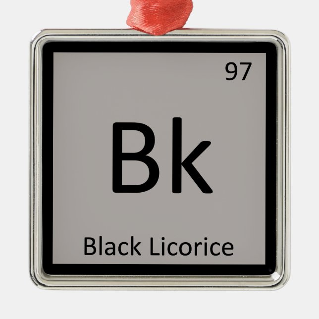 BK - Svart licenskemi Periodic Bord Julgransprydnad Metall (Framsidan)