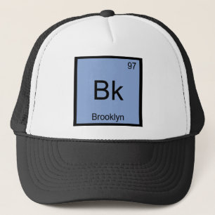 Bk - symbol New York T för Brooklyn kemiinslag Truckerkeps