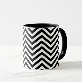 Bkack & White Zig Zag 1 Mugg