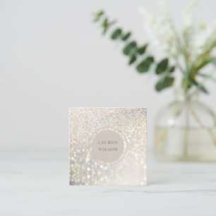 Bkeh guld glitter, kvadratiskt affärskort fyrkantigt visitkort