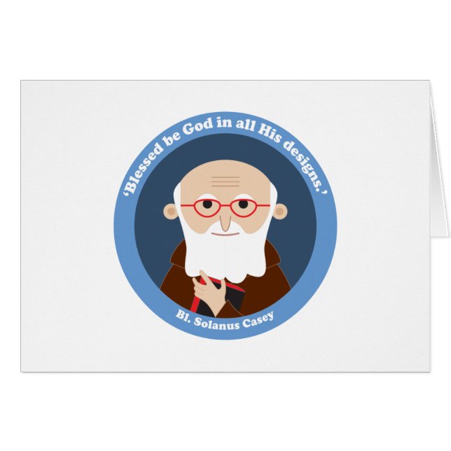 Bl. Solanus Casey Hälsningskort (Framsidan Horizontal)