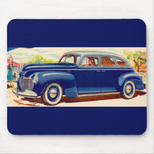 blå 1941 Plymouth Musmatta