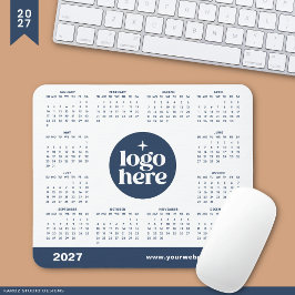 Blå 2027 Företag Logotyp Marknadsföringskalender Musmatta