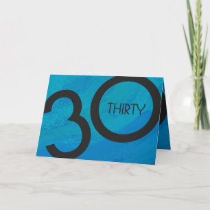 Blå 30-årsjubileum kort