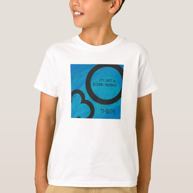 Blå 30-årsjubileum t shirt (Framsida)