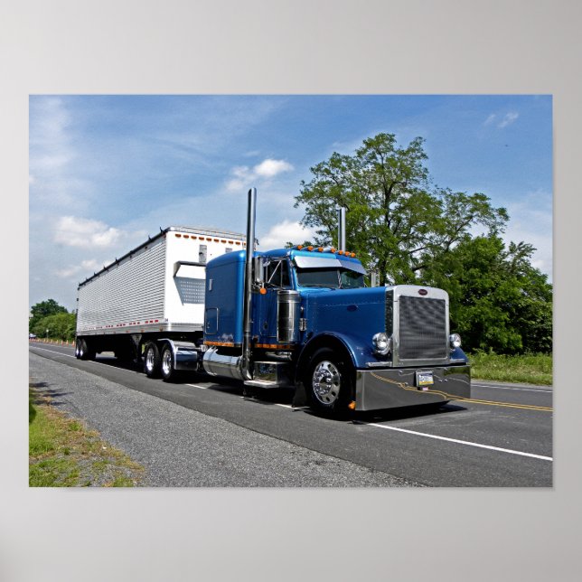 Blå 379 Walking Golv Poster (Framsidan)