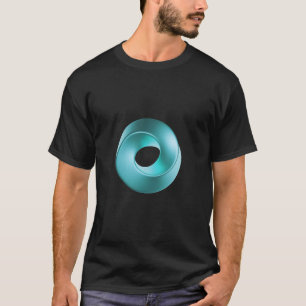 Blå 3D Mobius-remsa T Shirt