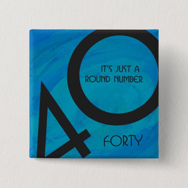 Blå 40-årsjubileum knapp (Framsida)