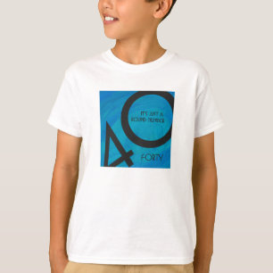 Blå 40-årsjubileum t-shirt