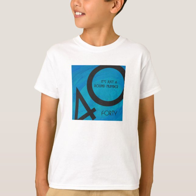Blå 40-årsjubileum t-shirt (Framsida)
