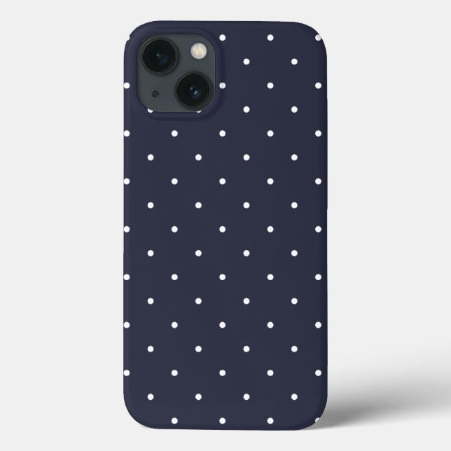 Blå 50:e Stil Polka Dot iPad 2/3/4 Fodral (Baksida)