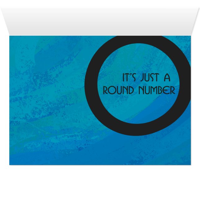 Blå 60-årsjubileum hälsningskort (Insidan Horizontal (UnderSidan))