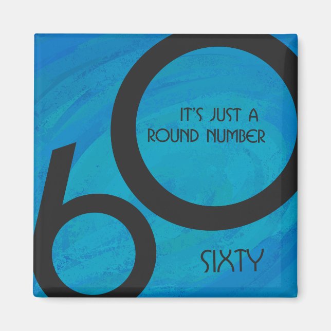Blå 60-årsjubileum magnet (Framsidan)