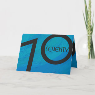 Blå 70-årsjubileum kort