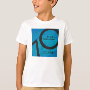 Blå 70-årsjubileum tee