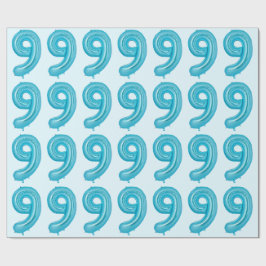 Blå 89-bitars omslagning Papper Presentpapper