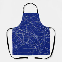 Blå abstrakt art mönster Apron