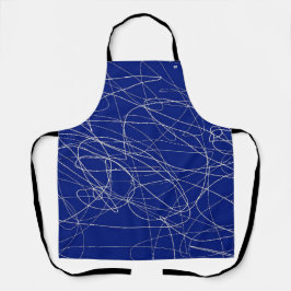 Blå abstrakt art mönster Apron