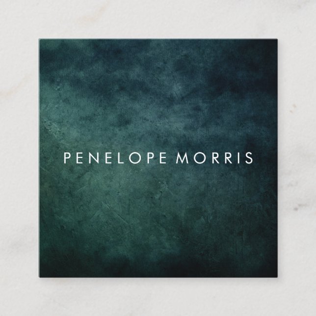 Blå Abstrakt Beauty Stylist Fyrkantigt Visitkort (Framsida)